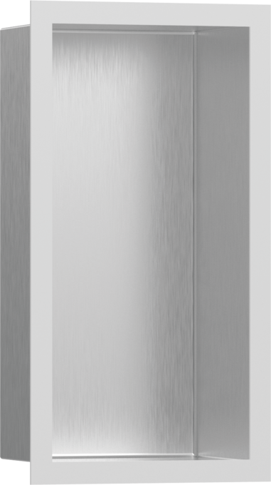 Hansgrohe XtraStoris Individual Wall Niche Brushed Stainless Steel with Design Frame 12"x 6"x 4"