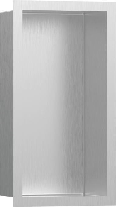 Hansgrohe XtraStoris Individual Wall Niche Brushed Stainless Steel with Design Frame 12"x 6"x 4"