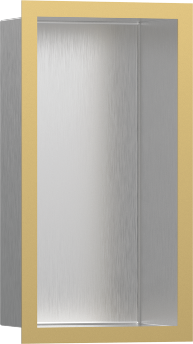 Hansgrohe XtraStoris Individual Wall Niche Brushed Stainless Steel with Design Frame 12"x 6"x 4"