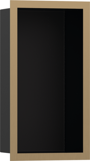 Hansgrohe XtraStoris Individual Wall Niche Matte Black with Design Frame 12"x 6"x 4"