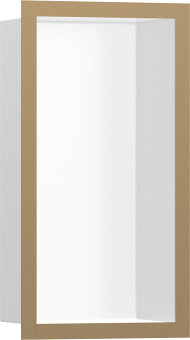 Hansgrohe XtraStoris Individual Wall Niche Matte White with Design Frame 12"x 6"x 4"