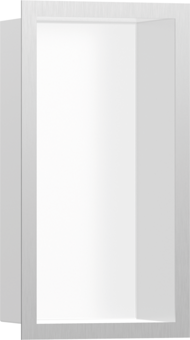 Hansgrohe XtraStoris Individual Wall Niche Matte White with Design Frame 12"x 6"x 4"