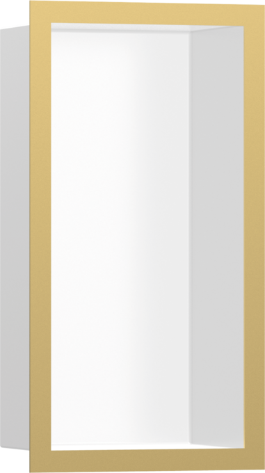 Hansgrohe XtraStoris Individual Wall Niche Matte White with Design Frame 12"x 6"x 4"