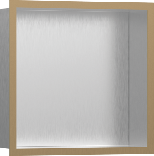 Hansgrohe XtraStoris Individual Wall Niche Brushed Stainless Steel with Design Frame 12"x 12"x 4"