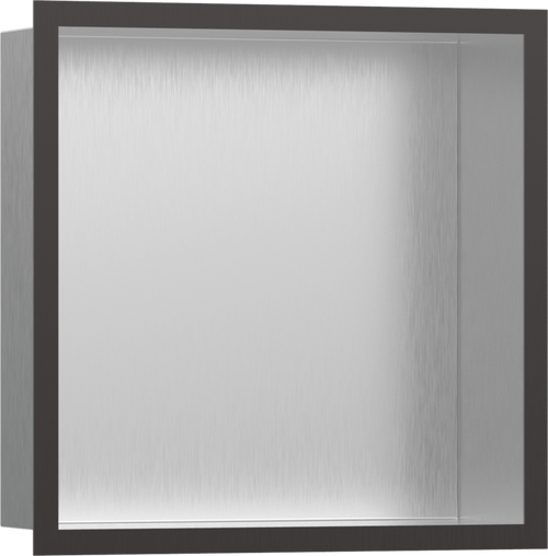 Hansgrohe XtraStoris Individual Wall Niche Brushed Stainless Steel with Design Frame 12"x 12"x 4"