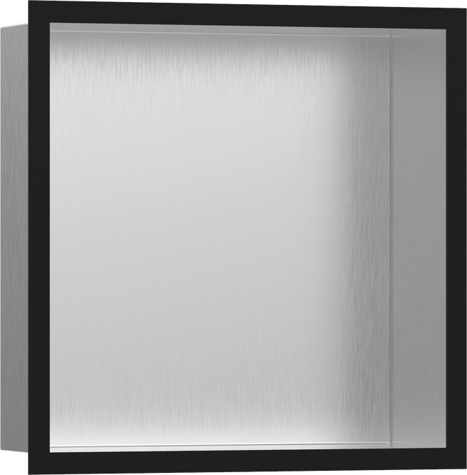 Hansgrohe XtraStoris Individual Wall Niche Brushed Stainless Steel with Design Frame 12"x 12"x 4"