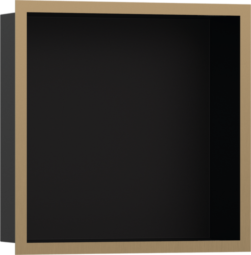 Hansgrohe XtraStoris Individual Wall Niche Matte Black with Design Frame 12"x 12"x 4"