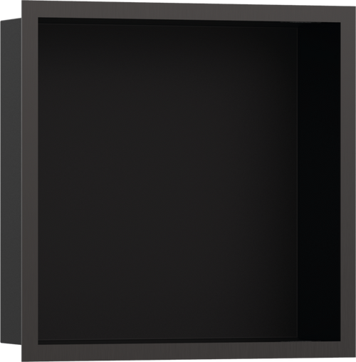 Hansgrohe XtraStoris Individual Wall Niche Matte Black with Design Frame 12"x 12"x 4"