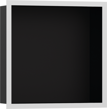 Hansgrohe XtraStoris Individual Wall Niche Matte Black with Design Frame 12"x 12"x 4"