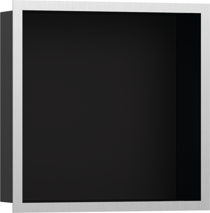 Hansgrohe XtraStoris Individual Wall Niche Matte Black with Design Frame 12"x 12"x 4"