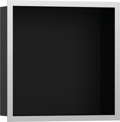 Hansgrohe XtraStoris Individual Wall Niche Matte Black with Design Frame 12"x 12"x 4"