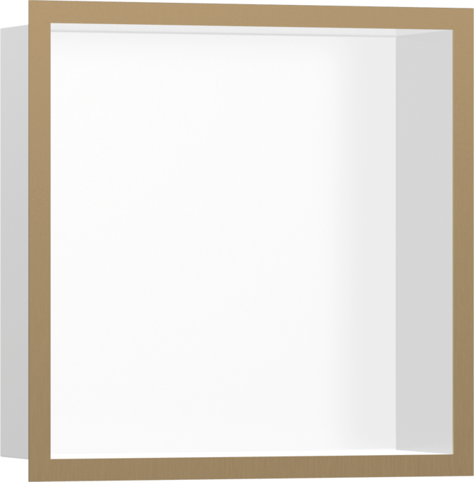 Hansgrohe XtraStoris Individual Wall Niche Matte White with Design Frame 12"x 12"x 4"