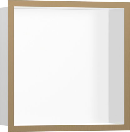 Hansgrohe XtraStoris Individual Wall Niche Matte White with Design Frame 12"x 12"x 4"