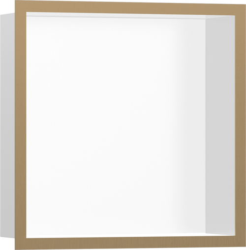 Hansgrohe XtraStoris Individual Wall Niche Matte White with Design Frame 12"x 12"x 4"