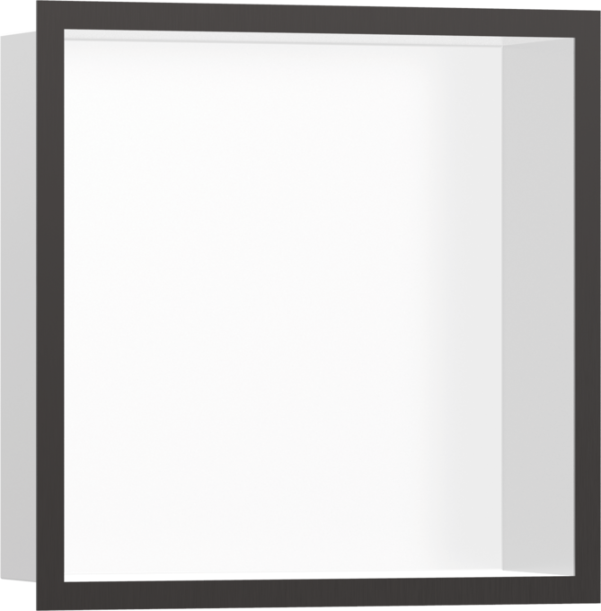 Hansgrohe XtraStoris Individual Wall Niche Matte White with Design Frame 12"x 12"x 4"