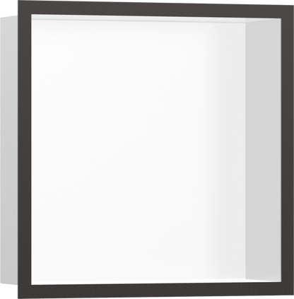 Hansgrohe XtraStoris Individual Wall Niche Matte White with Design Frame 12"x 12"x 4"