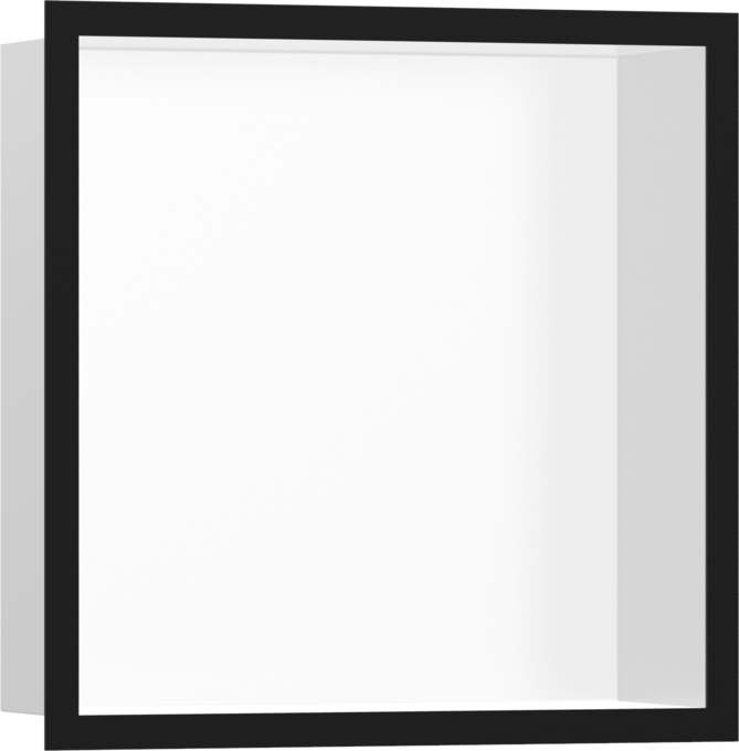 Hansgrohe XtraStoris Individual Wall Niche Matte White with Design Frame 12"x 12"x 4"