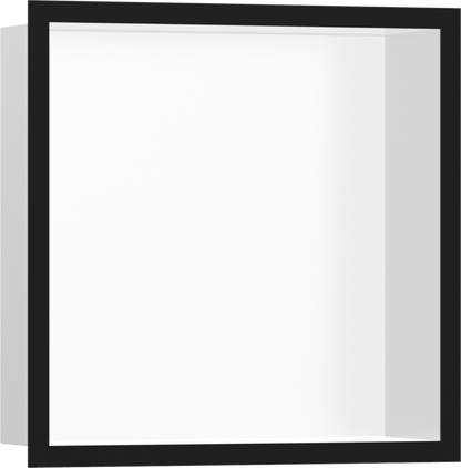 Hansgrohe XtraStoris Individual Wall Niche Matte White with Design Frame 12"x 12"x 4"