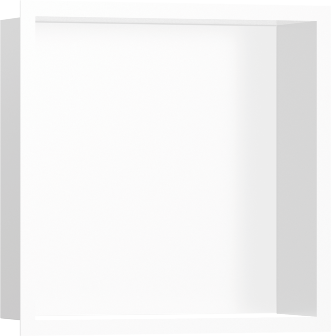 Hansgrohe XtraStoris Individual Wall Niche Matte White with Design Frame 12"x 12"x 4"
