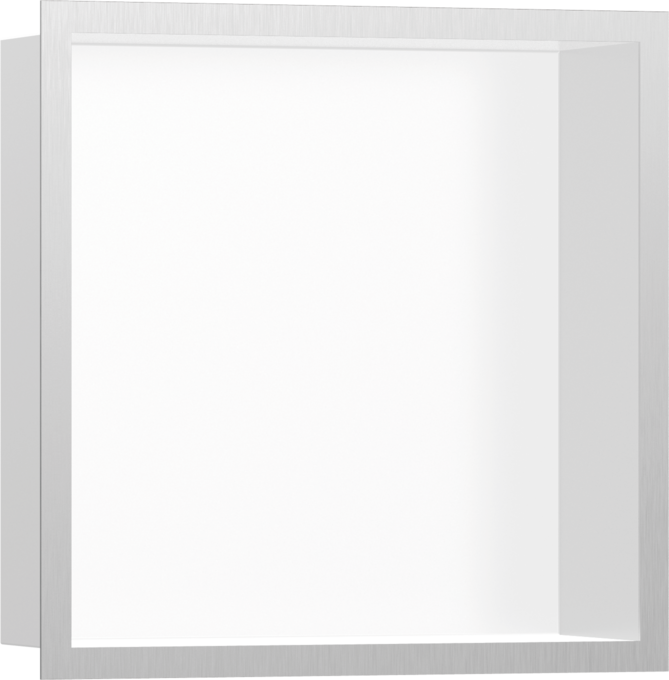 Hansgrohe XtraStoris Individual Wall Niche Matte White with Design Frame 12"x 12"x 4"