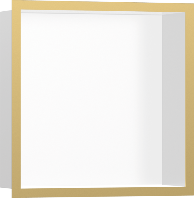 Hansgrohe XtraStoris Individual Wall Niche Matte White with Design Frame 12"x 12"x 4"