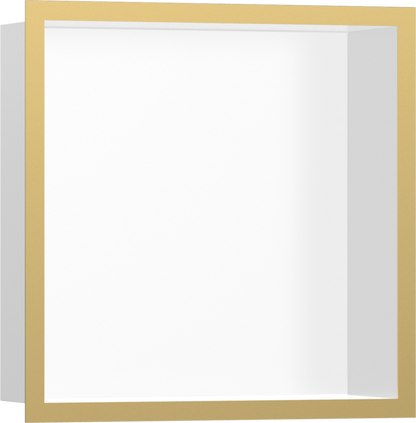 Hansgrohe XtraStoris Individual Wall Niche Matte White with Design Frame 12"x 12"x 4"