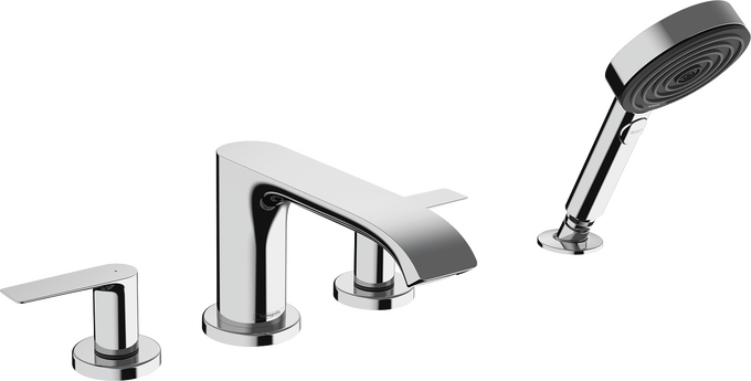 Hansgrohe Vivenis 4-Hole Roman Tub Set Trim with 1.75 GPM Handshower