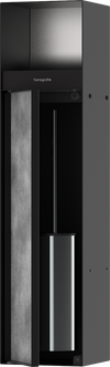 Hansgrohe XtraStoris Rock Recessed Toilet Brush Holder with Toilet Paper Holder & Tileable Door