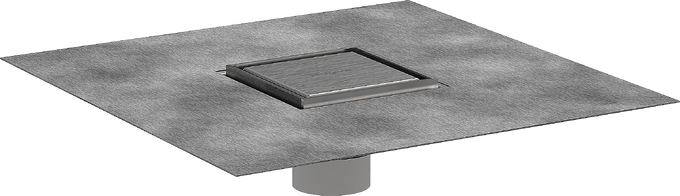 Hansgrohe RainDrain Brilliance Set 4"x 4" trim tileable rear cover and rough