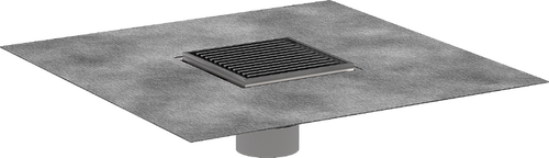 Hansgrohe RainDrain Brilliance Boardwalk Set 4"x 4" trim with height adjustable frame and rough