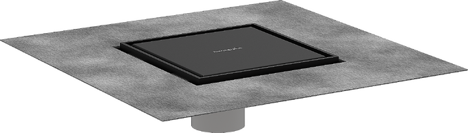 Hansgrohe RainDrain Brilliance Set 6"x 6" trim tileable rear cover and rough