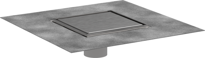 Hansgrohe RainDrain Brilliance Set 6"x 6" trim tileable rear cover and rough