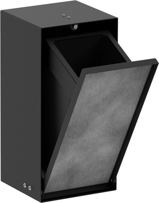 Hansgrohe XtraStoris Rock Recessed Trash Bin with Tileable Door