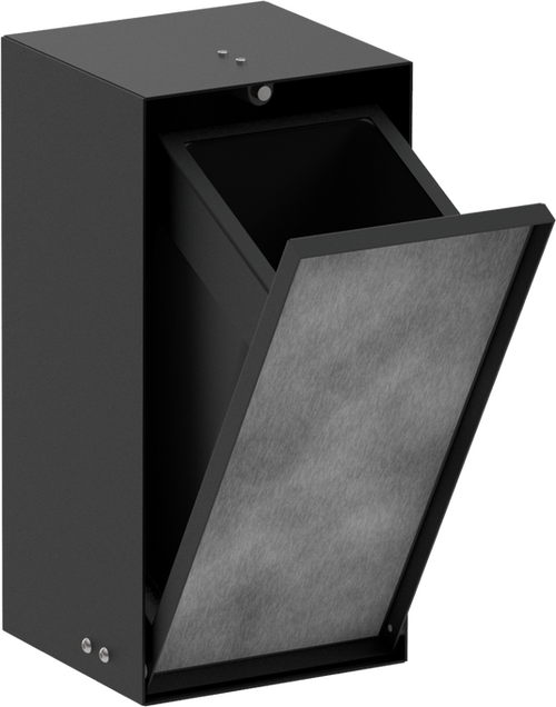 Hansgrohe XtraStoris Rock Recessed Trash Bin with Tileable Door