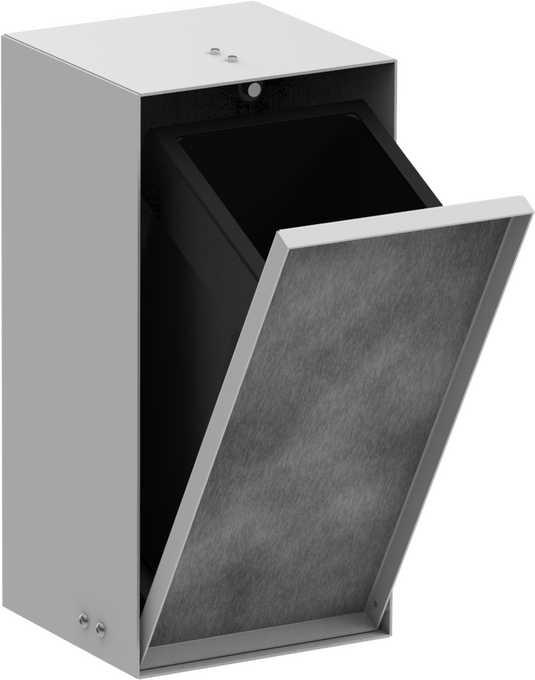 Hansgrohe XtraStoris Rock Recessed Trash Bin with Tileable Door