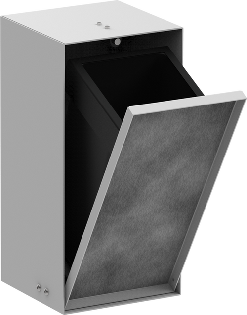 Hansgrohe XtraStoris Rock Recessed Trash Bin with Tileable Door