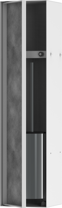 Hansgrohe XtraStoris Rock Recessed Toilet Brush Holder with Shelf & Tileable Door