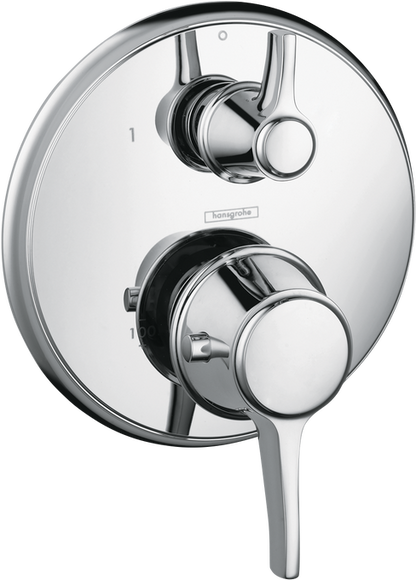 Hansgrohe Ecostat Classic Thermostatic Trim with Volume Control and Diverter, Round