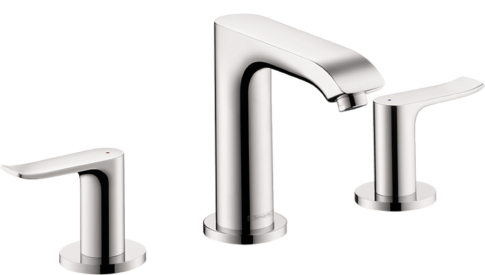 Hansgrohe Metris Widespread Faucet 100 with Pop-Up Drain, 0.5 GPM