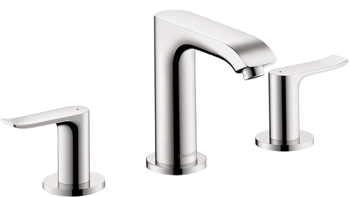 Hansgrohe Metris Widespread Faucet 100 with Pop-Up Drain, 0.5 GPM