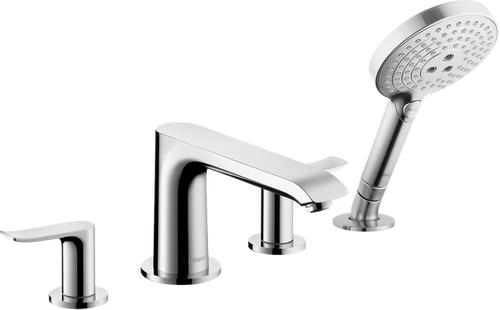 Hansgrohe Metris 4-Hole Roman Tub Set Trim with 1.75 GPM Handshower