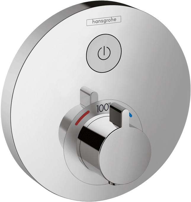 Hansgrohe ShowerSelect S Thermostatic Trim for 1 Function, Round