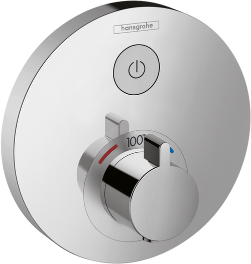 Hansgrohe ShowerSelect S Thermostatic Trim for 1 Function, Round