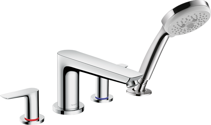 Hansgrohe Talis E 4-Hole Roman Tub Set Trim with 1.8 GPM Handshower