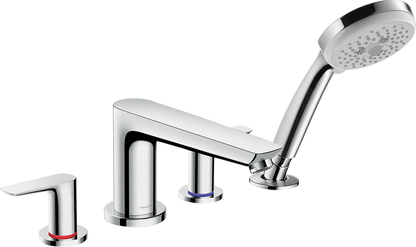 Hansgrohe Talis E 4-Hole Roman Tub Set Trim with 1.8 GPM Handshower