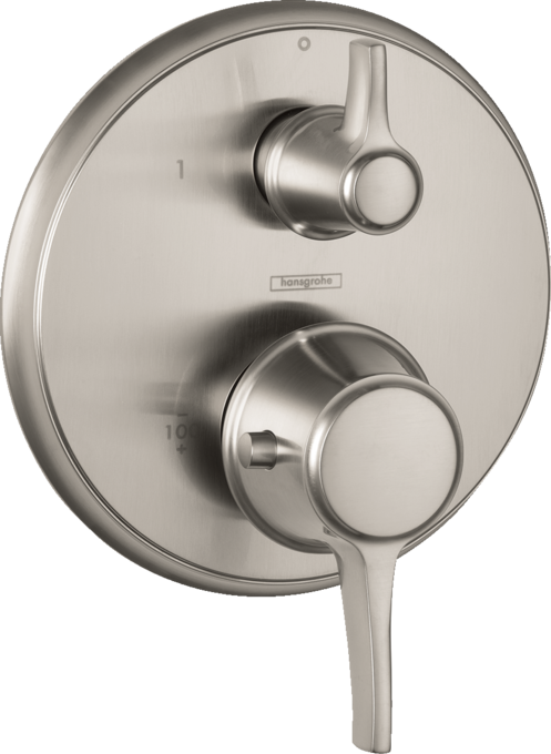 Hansgrohe Ecostat Classic Thermostatic Trim with Volume Control and Diverter, Round