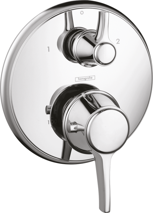 Hansgrohe Ecostat Classic Thermostatic Trim with Volume Control and Diverter, Round