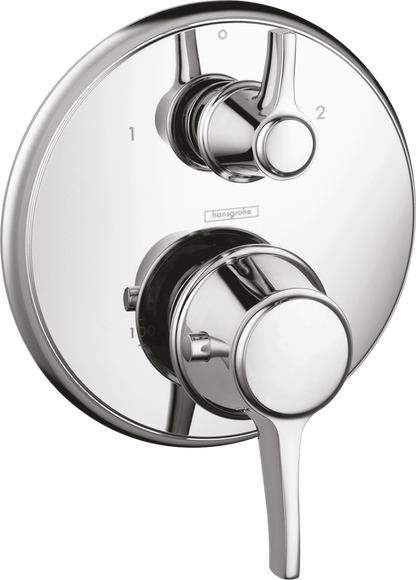 Hansgrohe Ecostat Classic Thermostatic Trim with Volume Control and Diverter, Round