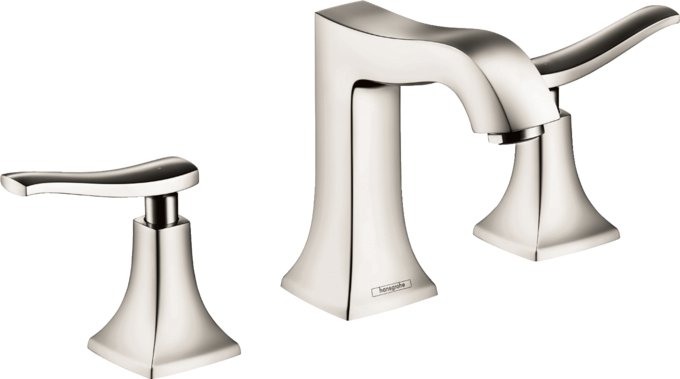 Hansgrohe Metris C Widespread Faucet 100 with Pop-Up Drain, 1.2 GPM