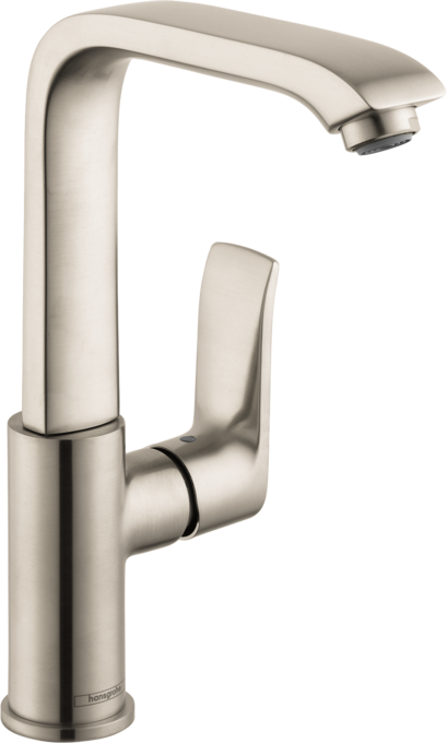 Hansgrohe Metris Single-Hole Faucet 230 with Swivel Spout and Pop-Up Drain, 1.2 GPM